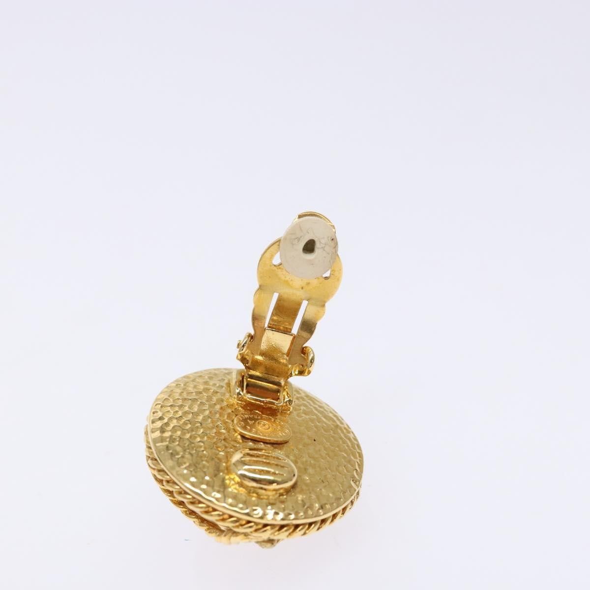 Chanel Chanel CC Hoop Clip-On Earrings Crystal Embellished Metal Size ONE SIZE - 9 Thumbnail