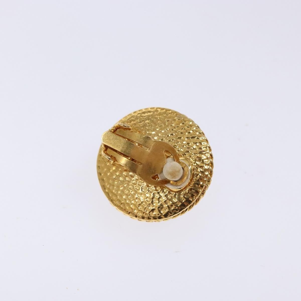 Chanel Chanel CC Hoop Clip-On Earrings Crystal Embellished Metal Size ONE SIZE - 2 Thumbnail