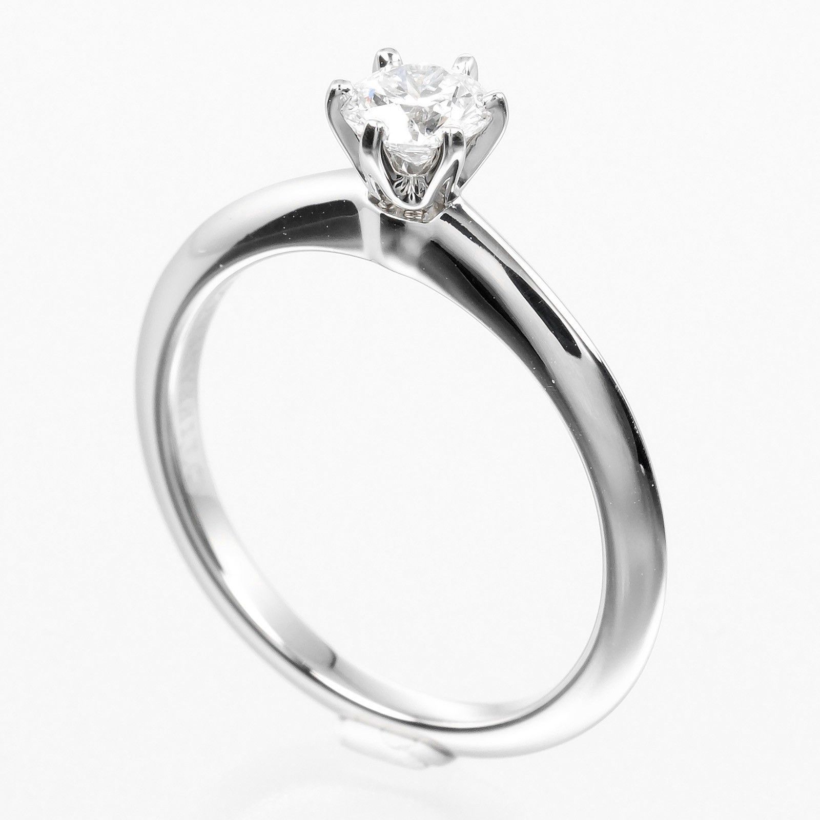 Tiffany & Co. Tiffany & Co. Tiffany Setting Solitaire Ring Platinum with RBC Diamond F/VS1 Size ONE SIZE - 2 Thumbnail