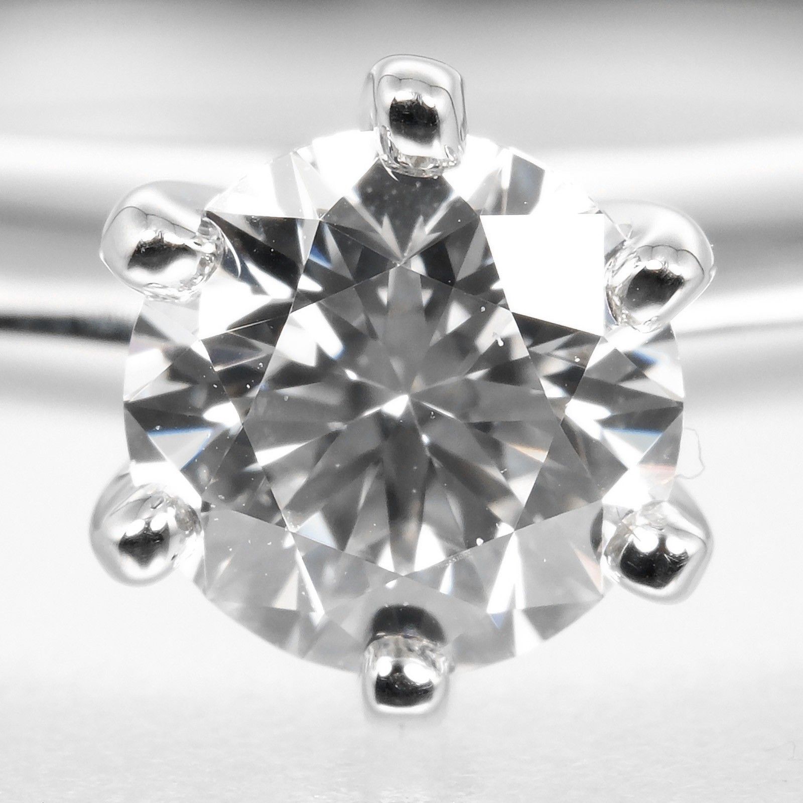 Tiffany & Co. Tiffany & Co. Tiffany Setting Solitaire Ring Platinum with RBC Diamond F/VS1 Size ONE SIZE - 4 Thumbnail