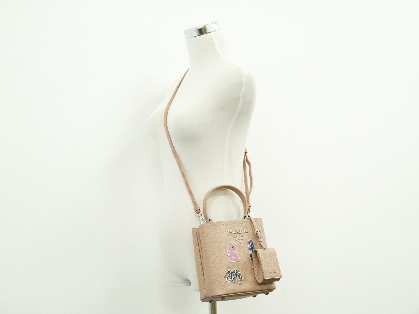 Prada Prada Panier Bucket Bag Saffiano Leather Size ONE SIZE - 11 Thumbnail
