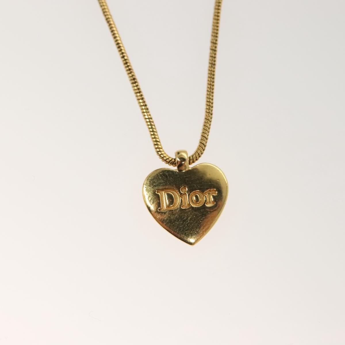Dior Christian Dior Logo Heart Pendant Necklace Metal Size ONE SIZE - 3 Thumbnail