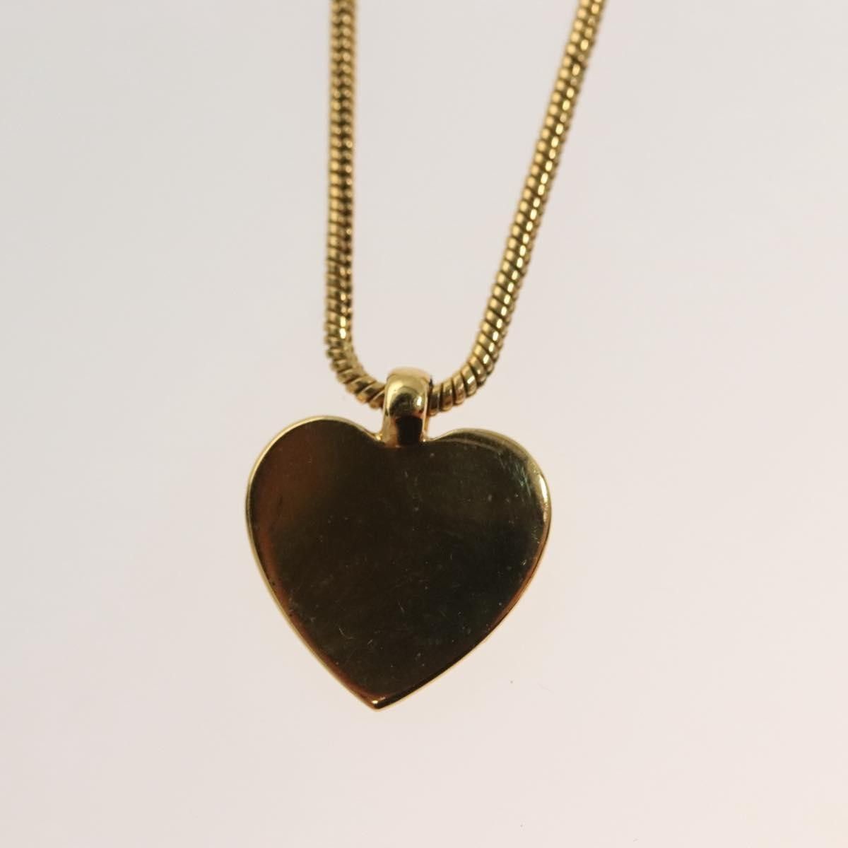 Dior Christian Dior Logo Heart Pendant Necklace Metal Size ONE SIZE - 4 Thumbnail