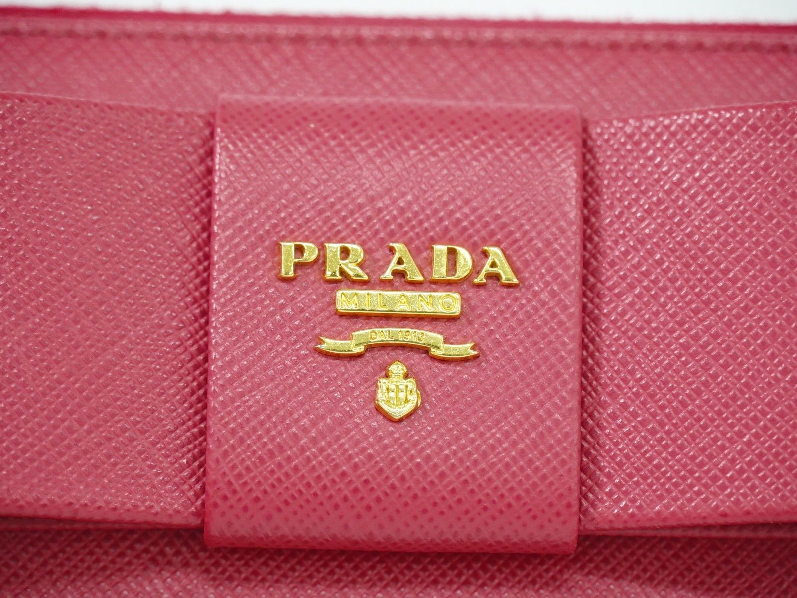 Prada Prada Bow Zip Around Wallet Saffiano Leather Size ONE SIZE - 10 Thumbnail