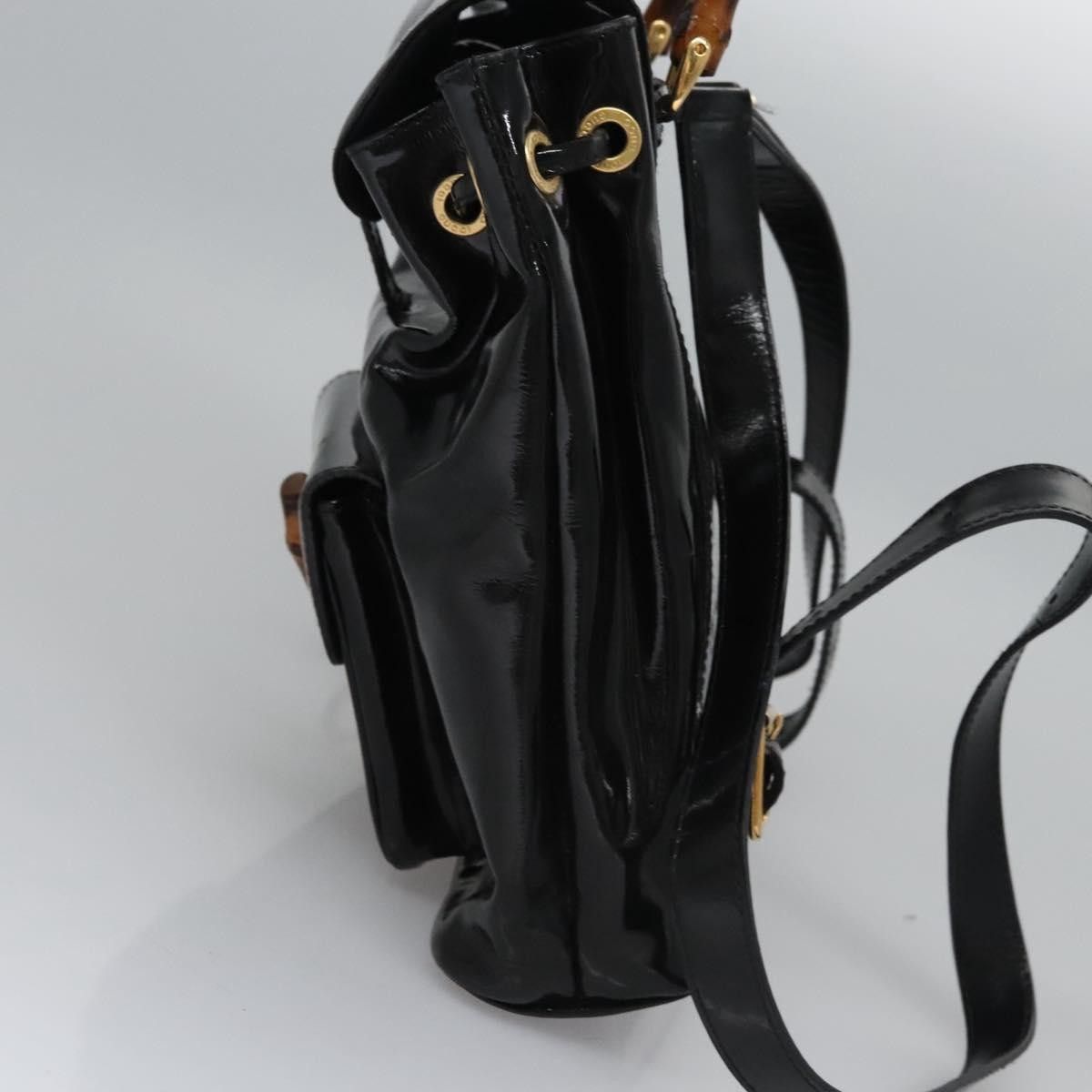 Gucci Gucci Vintage Bamboo Backpack Patent Size ONE SIZE - 3 Thumbnail