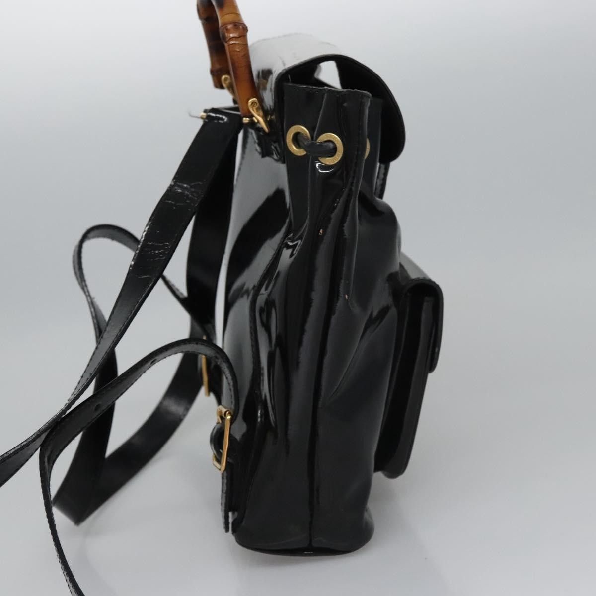 Gucci Gucci Vintage Bamboo Backpack Patent Size ONE SIZE - 4 Thumbnail