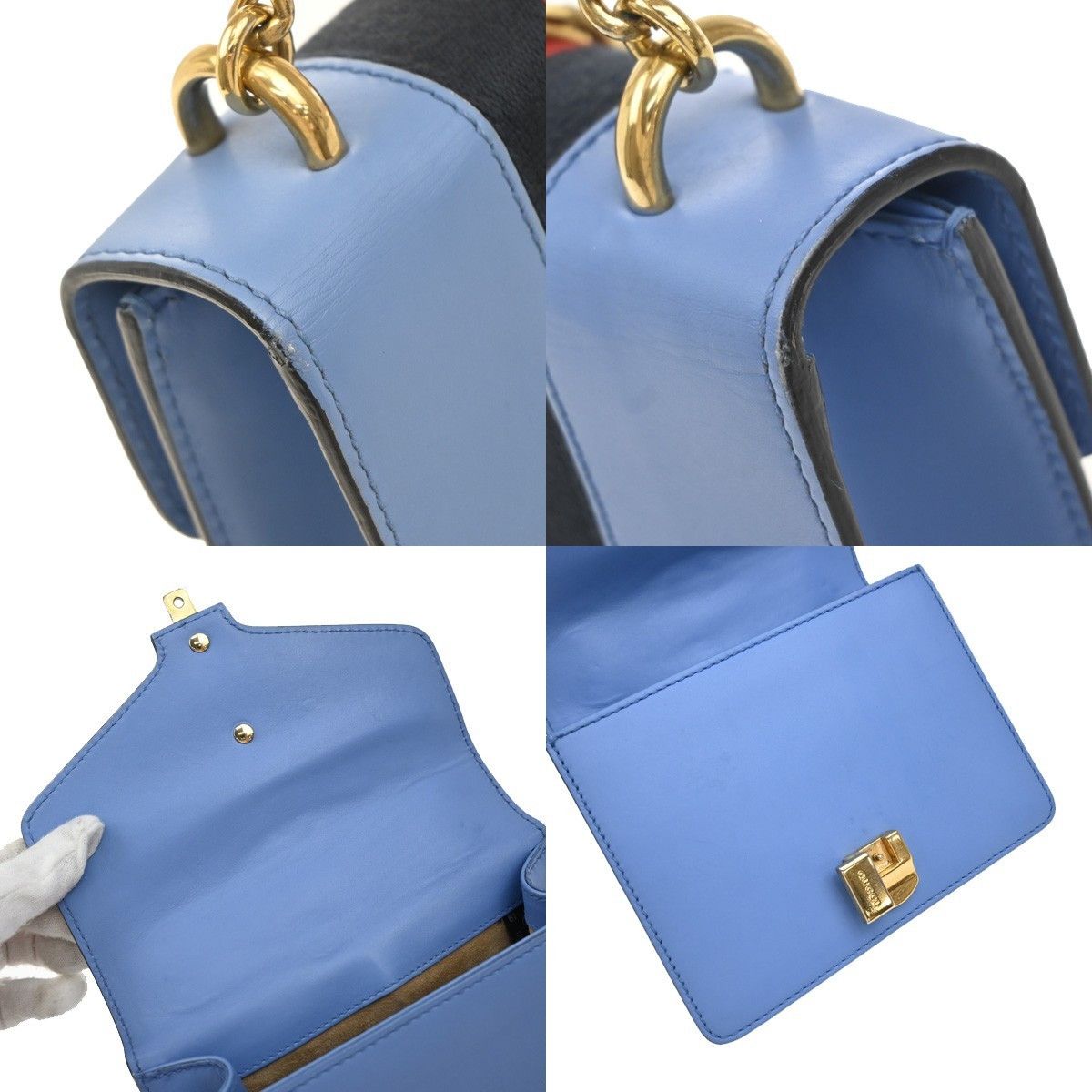 Gucci Gucci Sylvie Chain Shoulder Bag Leather Size ONE SIZE - 12 Thumbnail