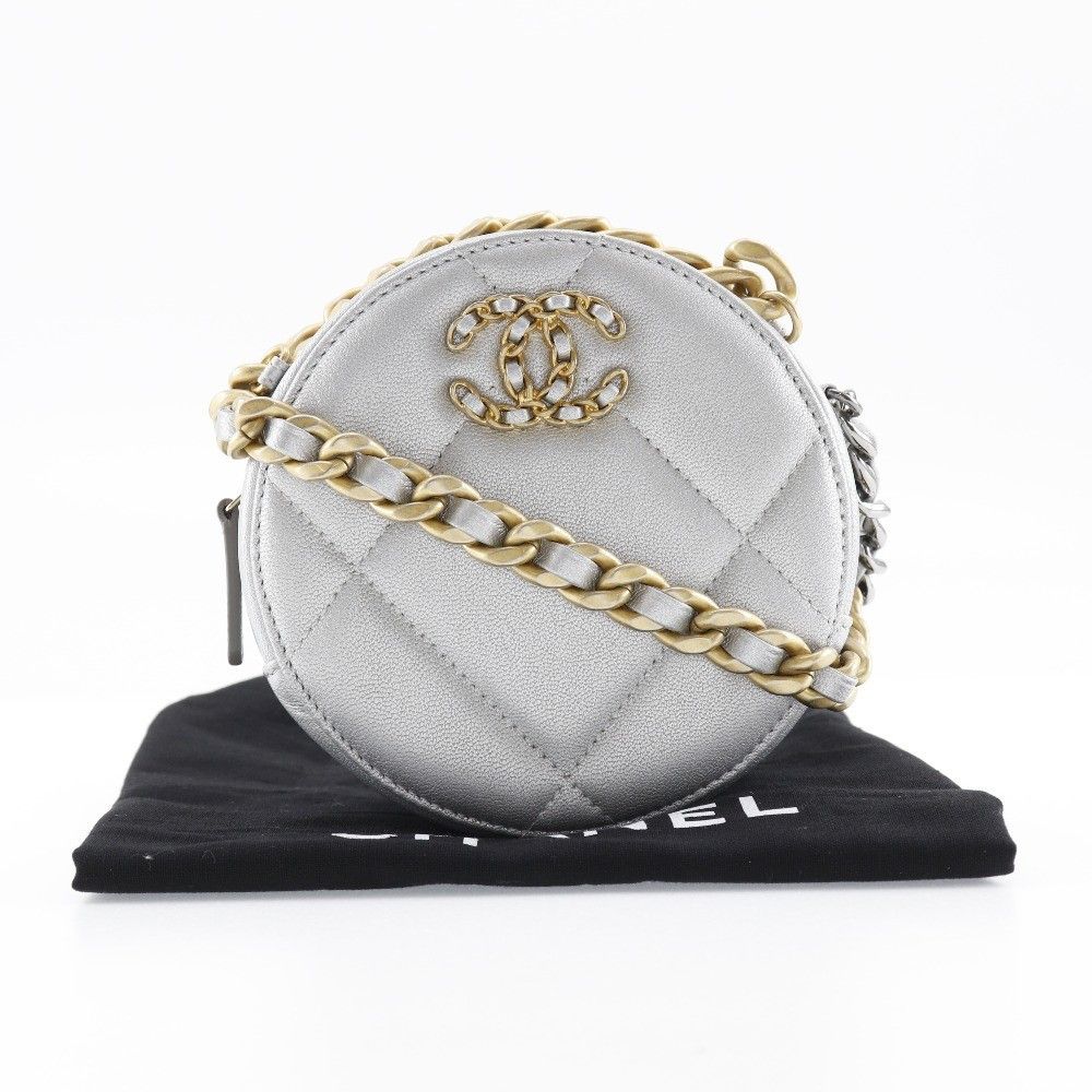 Chanel Chanel 19 Round Clutch with Chain Quilted Leather Size ONE SIZE - 9 Thumbnail