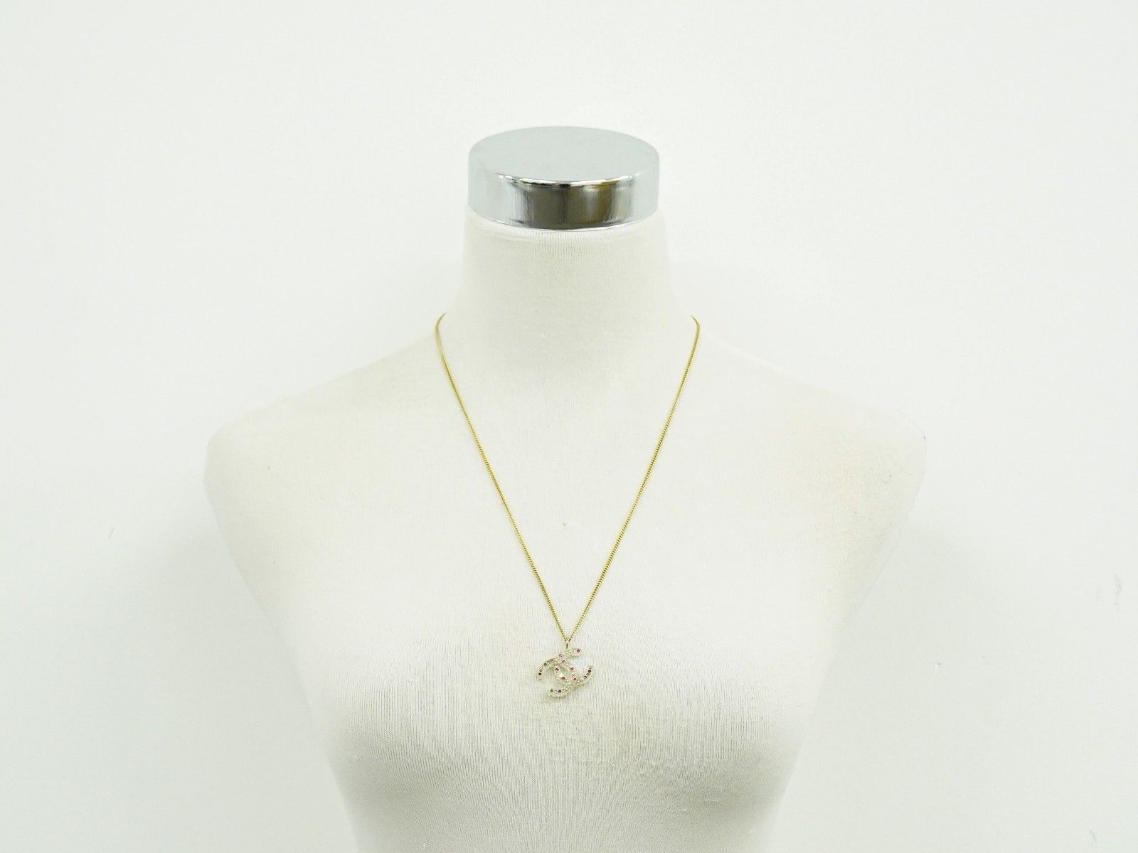 Chanel Chanel Rainbow CC Pendant Necklace Metal and Crystals Size ONE SIZE - 6 Thumbnail