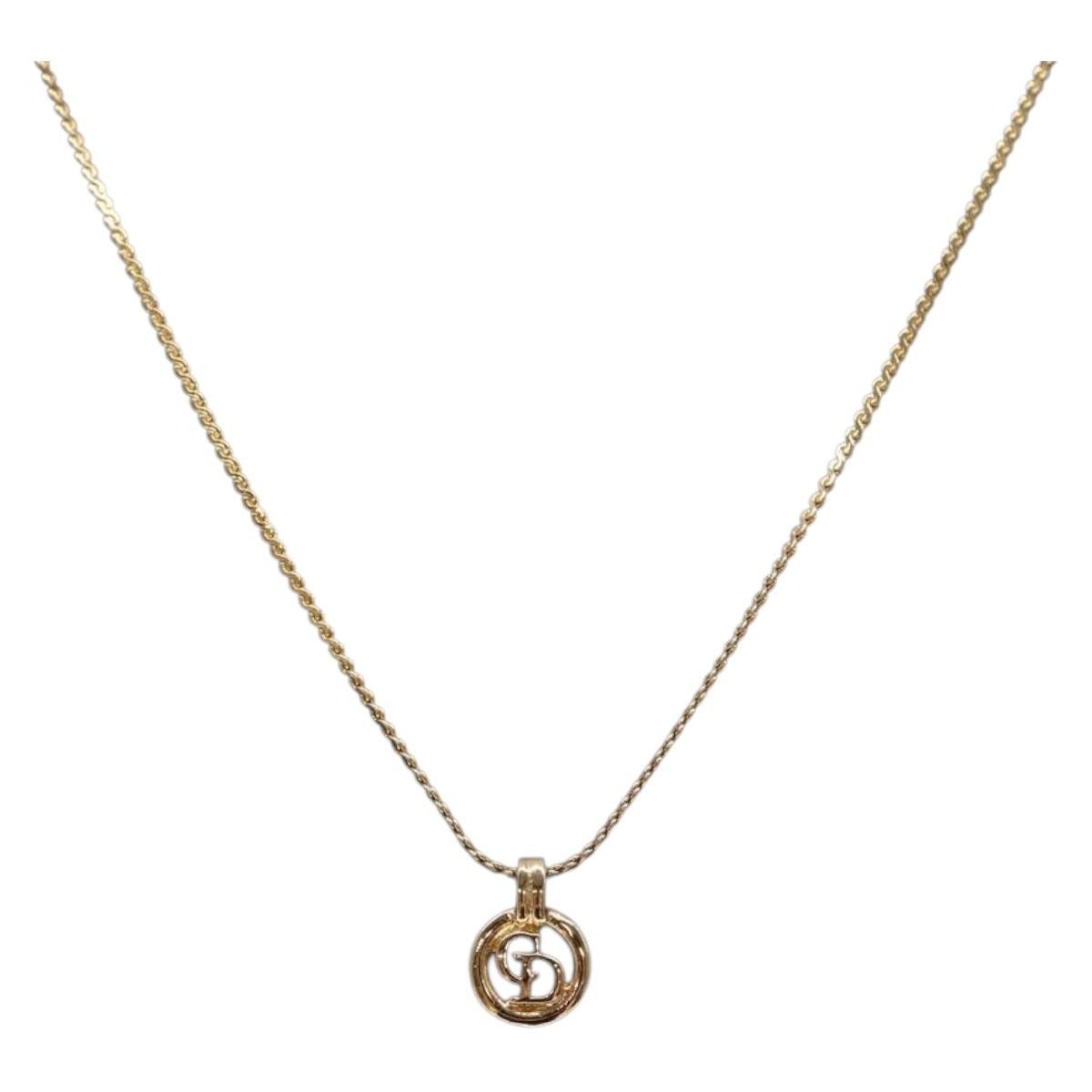 Dior Christian Dior CD Round Pendant Necklace Metal Size ONE SIZE - 11 Thumbnail