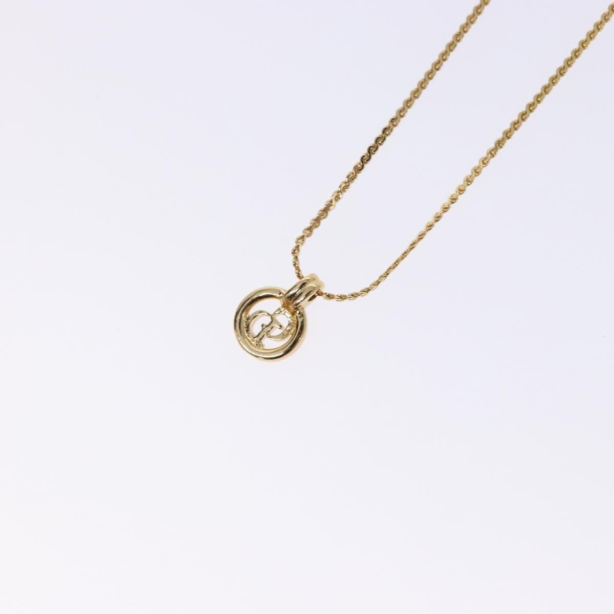 Dior Christian Dior CD Round Pendant Necklace Metal Size ONE SIZE - 4 Thumbnail
