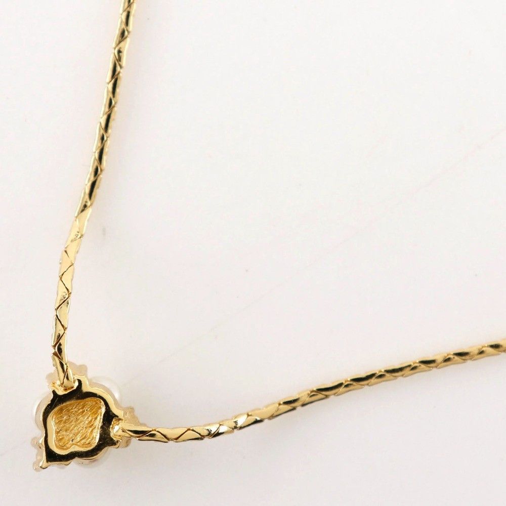 Dior Christian Dior CD Logo necklace Gold-plat and Faux Perle Size ONE SIZE - 2 Thumbnail