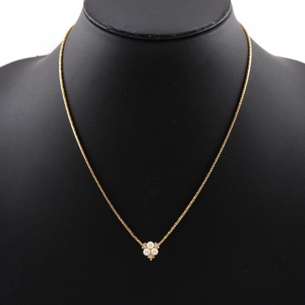 Dior Christian Dior CD Logo necklace Gold-plat and Faux Perle Size ONE SIZE - 5 Thumbnail