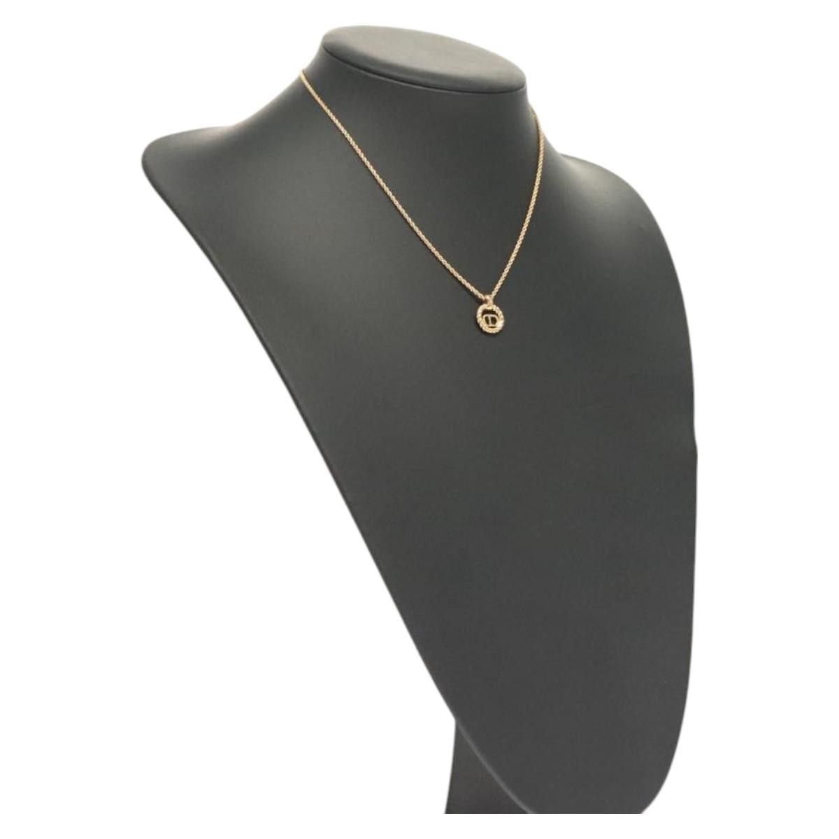 Dior Christian Dior Vintage CD Round Pendant Necklace Metal Size ONE SIZE - 9 Thumbnail