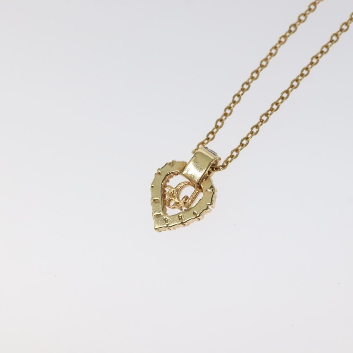 Dior Christian Dior Vintage CD Heart Pendant Necklace Metal with Crystals Size ONE SIZE - 4 Thumbnail