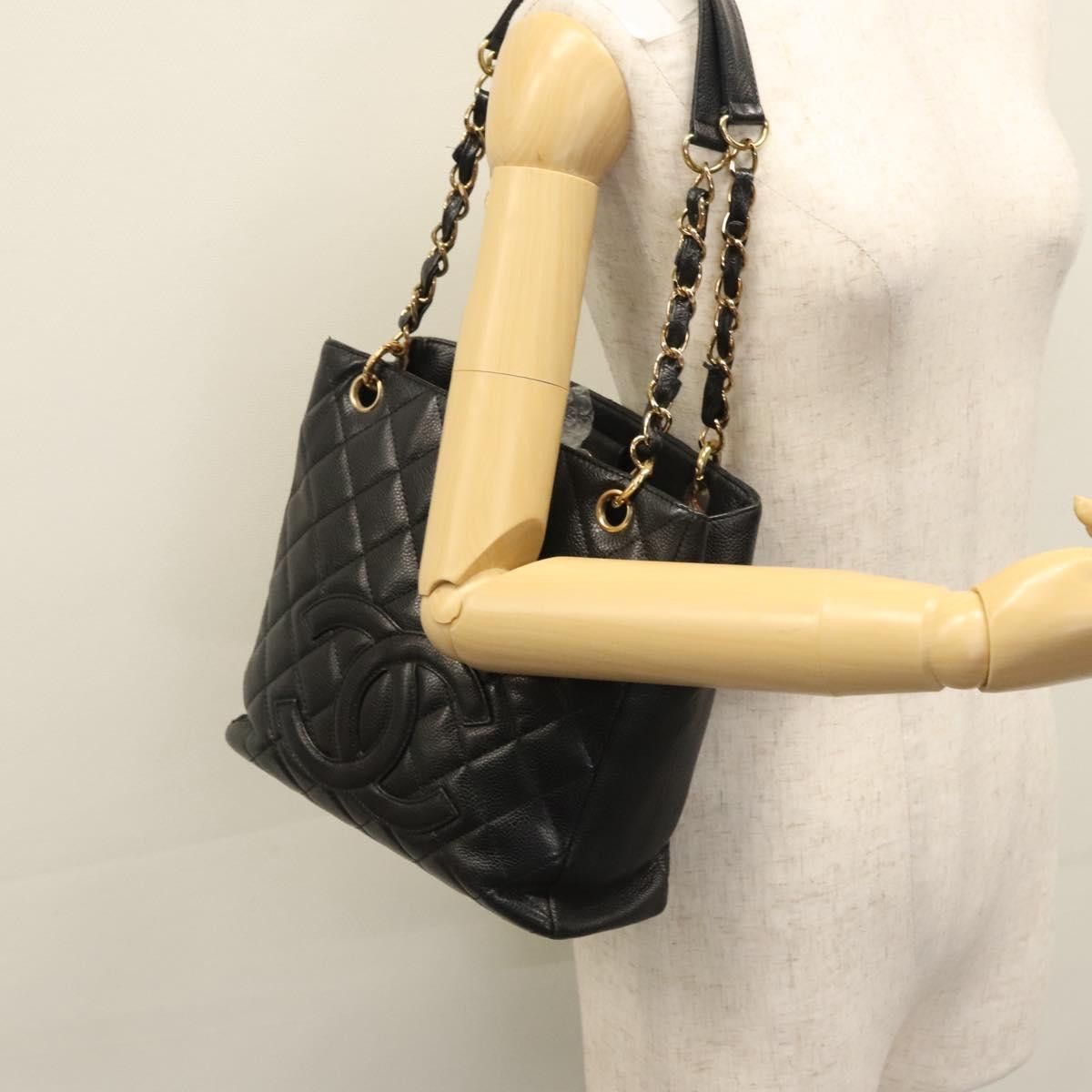 Chanel Chanel Petite Shopping Tote Quilted Caviar Size ONE SIZE - 15 Thumbnail