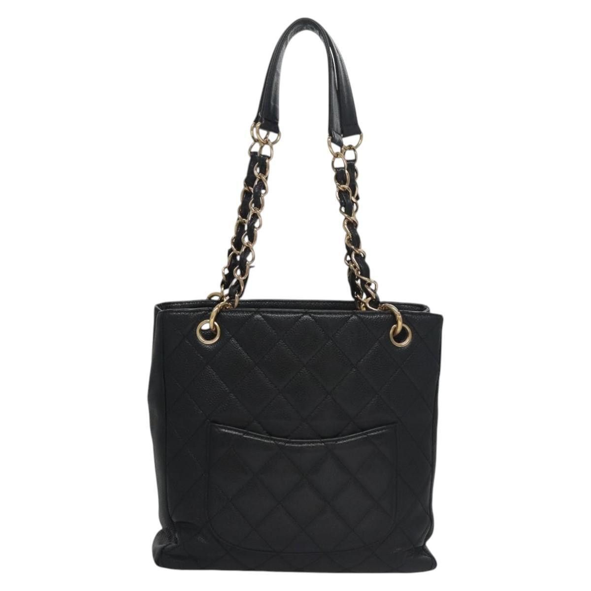 Chanel Chanel Petite Shopping Tote Quilted Caviar Size ONE SIZE - 2 Thumbnail