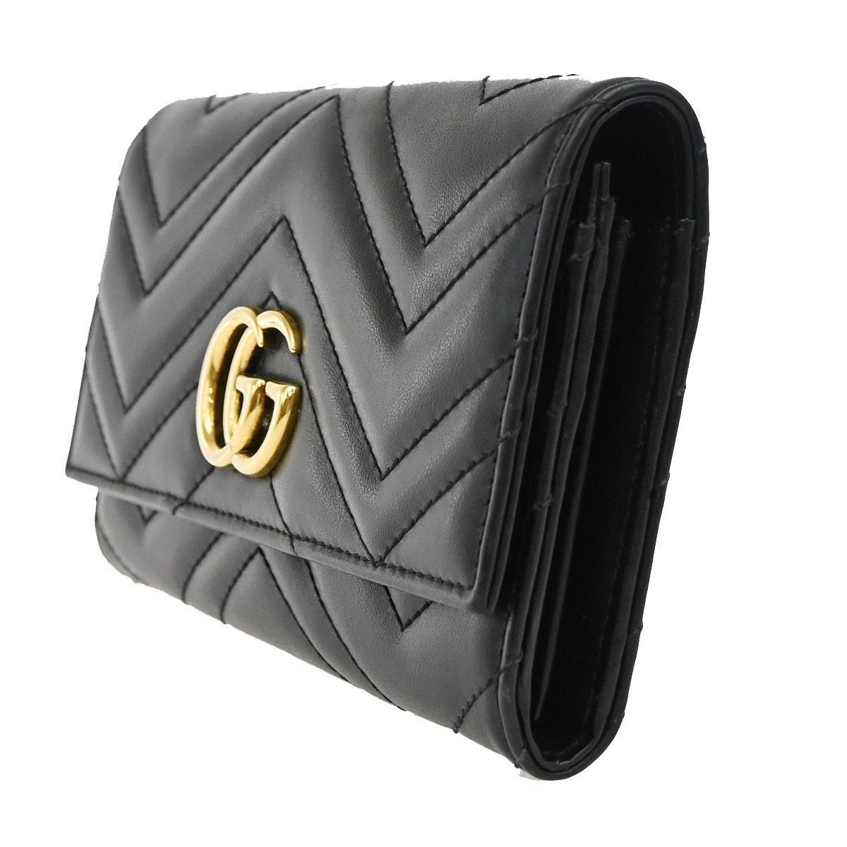 Gucci Gucci GG Marmont Continental Flap Wallet Leather Size ONE SIZE - 3 Thumbnail