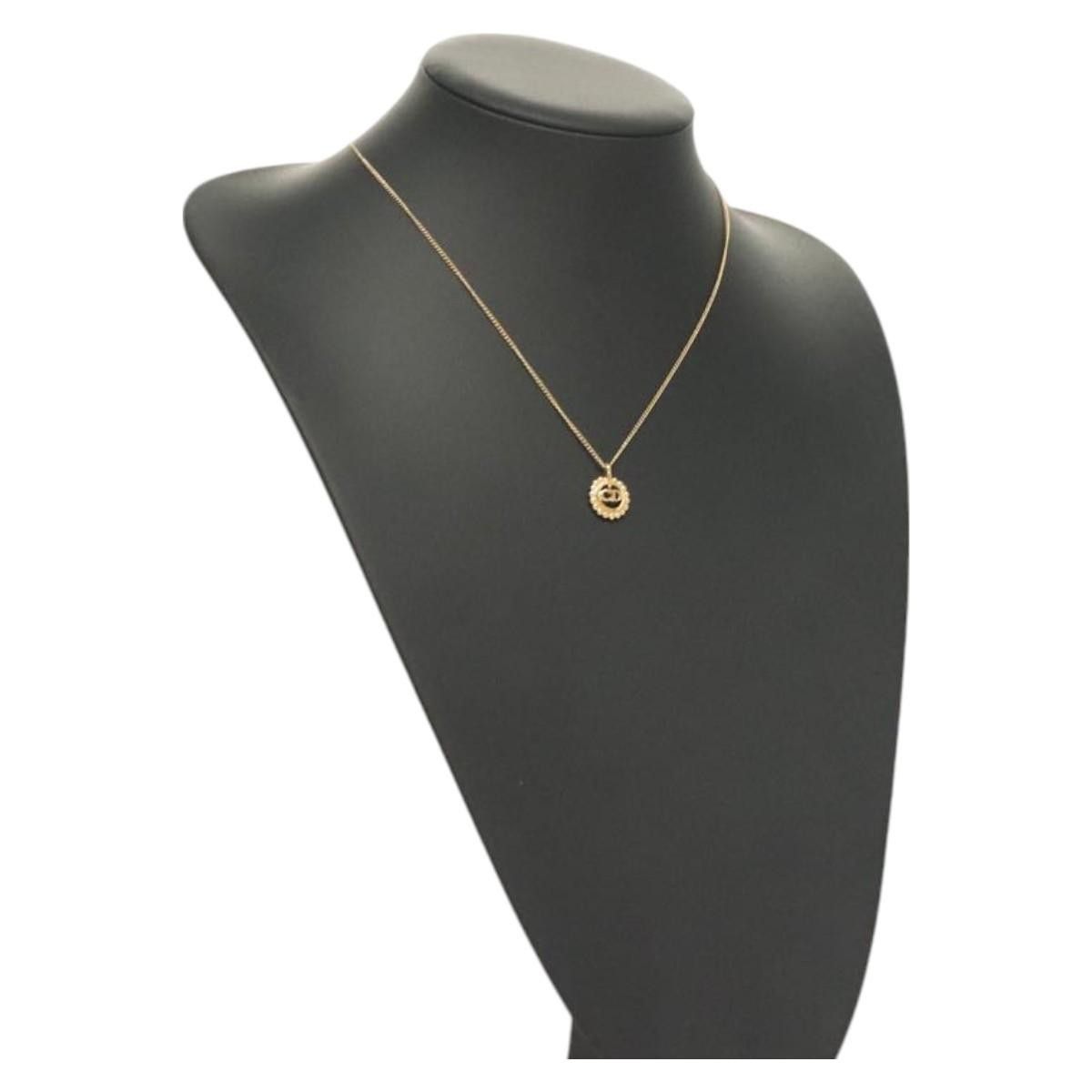 Dior Christian Dior CD Round Pendant Necklace Metal Size ONE SIZE - 10 Thumbnail