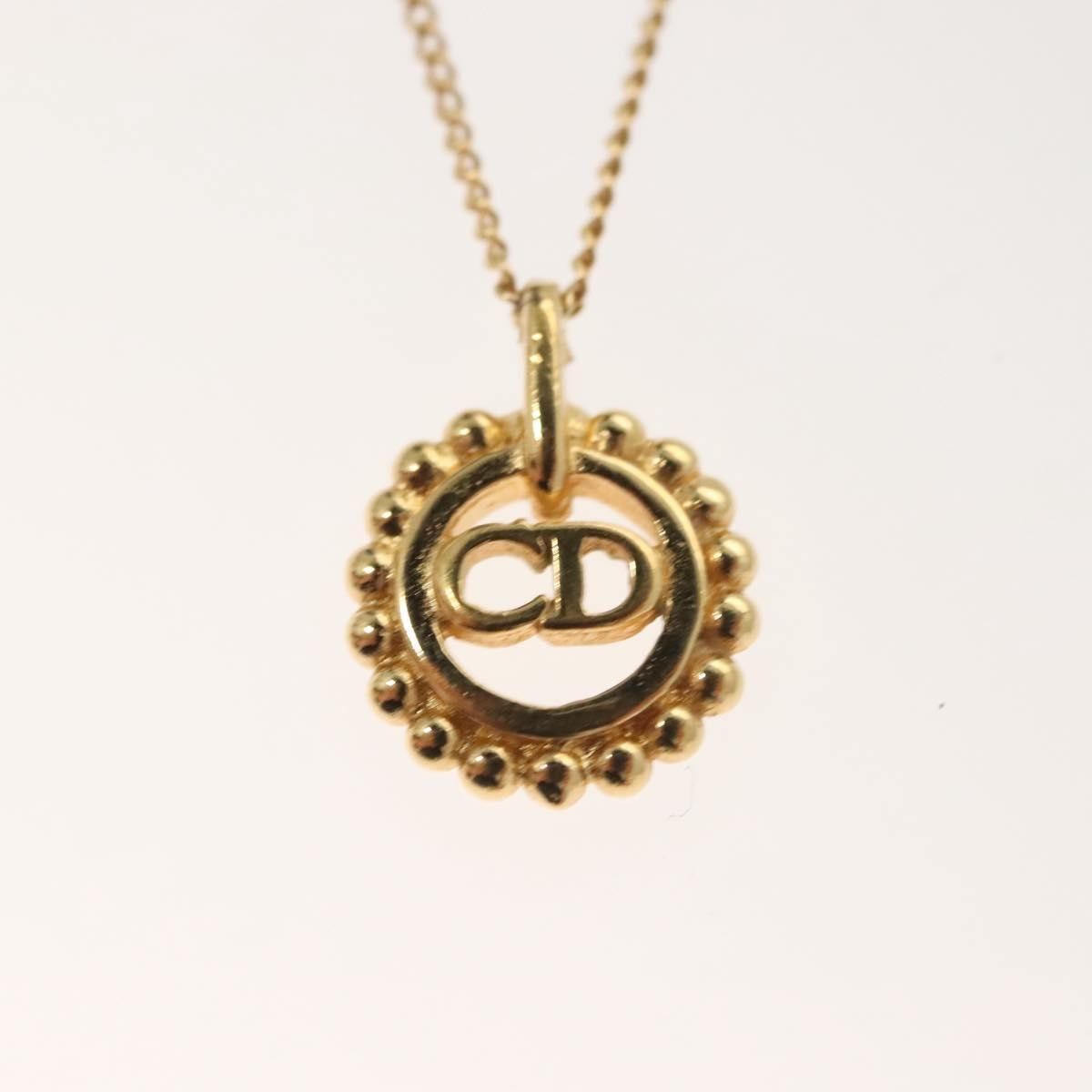 Dior Christian Dior CD Round Pendant Necklace Metal Size ONE SIZE - 3 Thumbnail