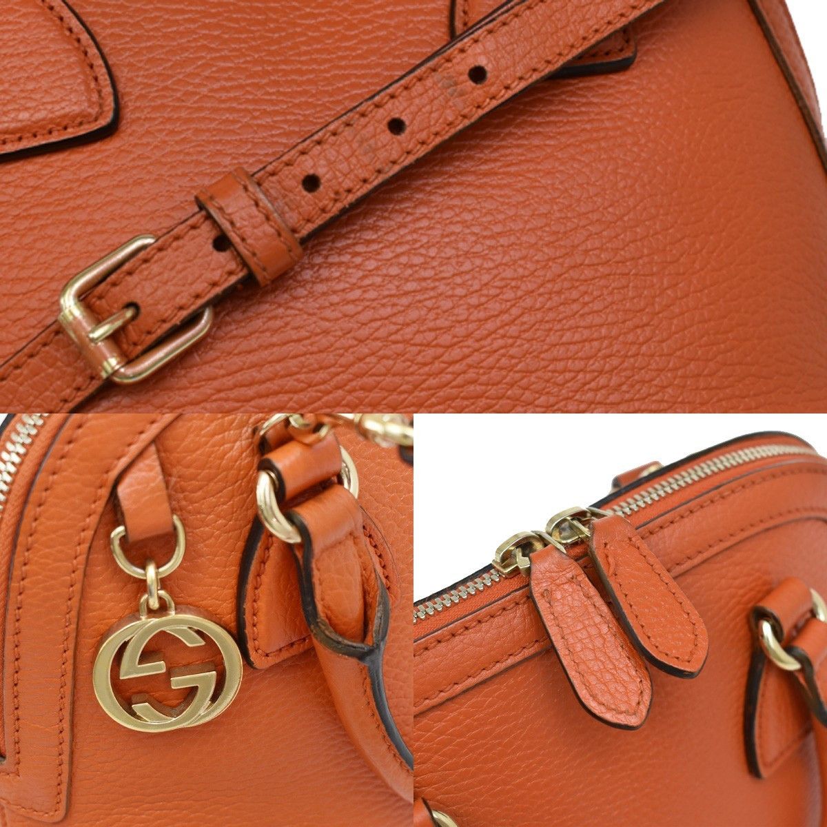 Gucci Gucci GG Charm Convertible Dome Satchel Leather Size ONE SIZE - 10 Thumbnail
