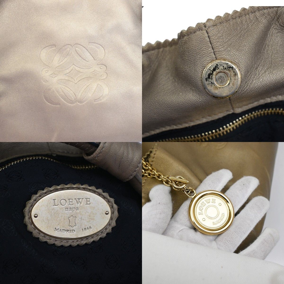 Loewe Loewe Anagram Logo Nappa Aire Hand Bag Leather Size ONE SIZE - 6 Thumbnail