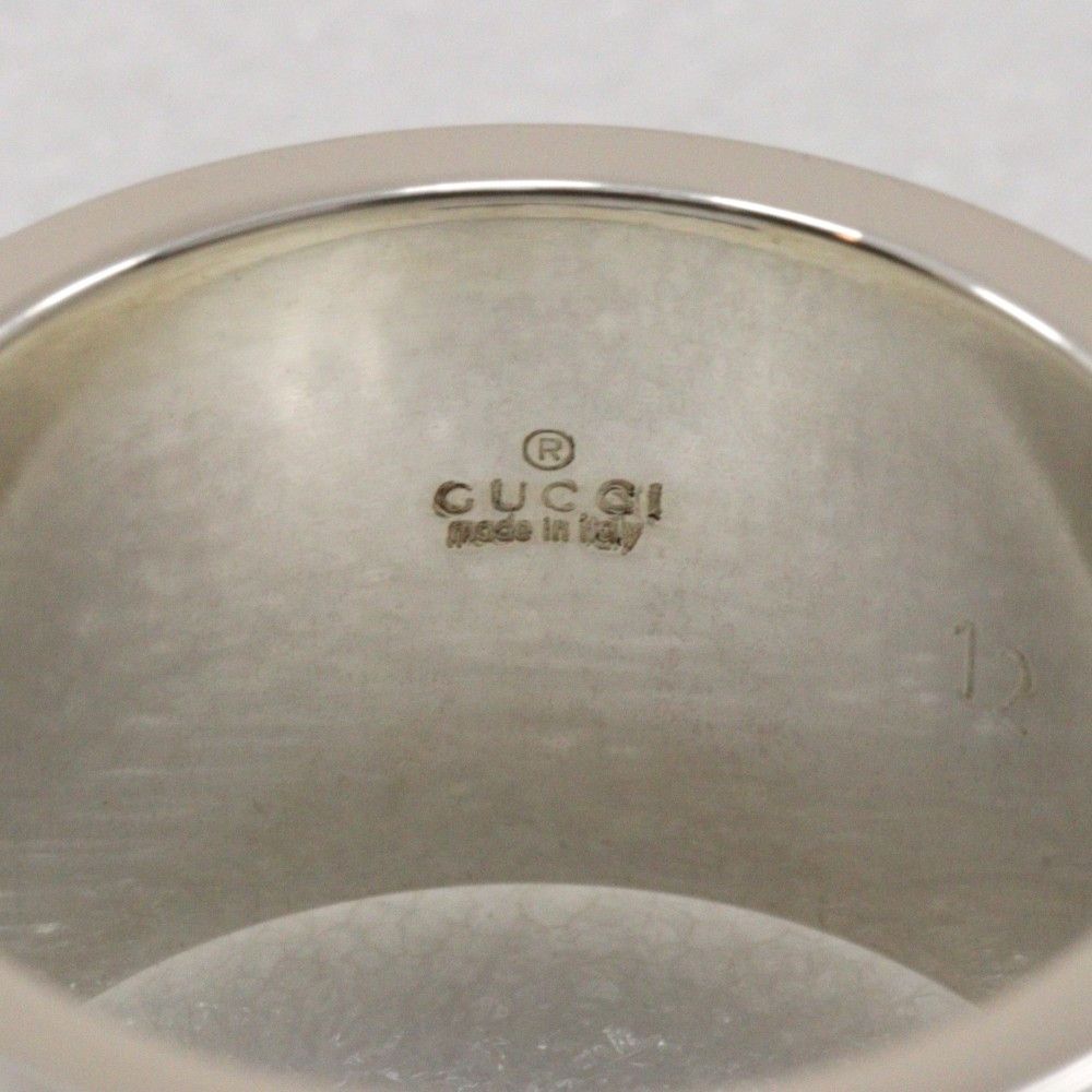 Gucci Gucci Logo Band Ring Sterling Silver Size ONE SIZE - 5 Thumbnail