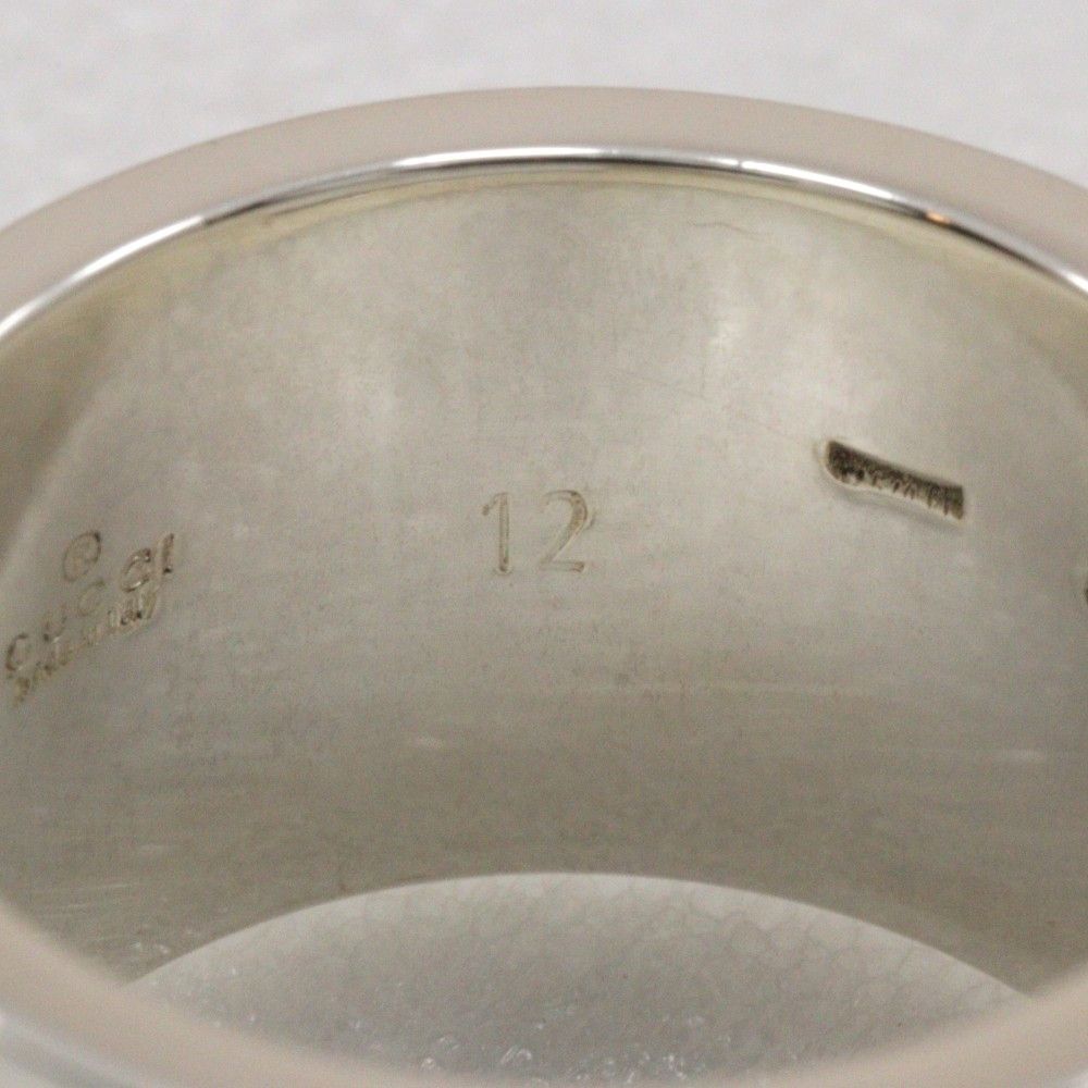 Gucci Gucci Logo Band Ring Sterling Silver Size ONE SIZE - 6 Thumbnail