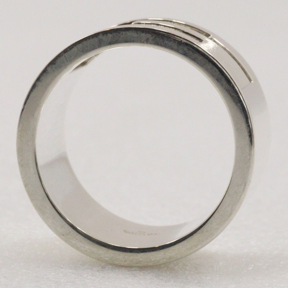Gucci Gucci Logo Band Ring Sterling Silver Size ONE SIZE - 3 Thumbnail