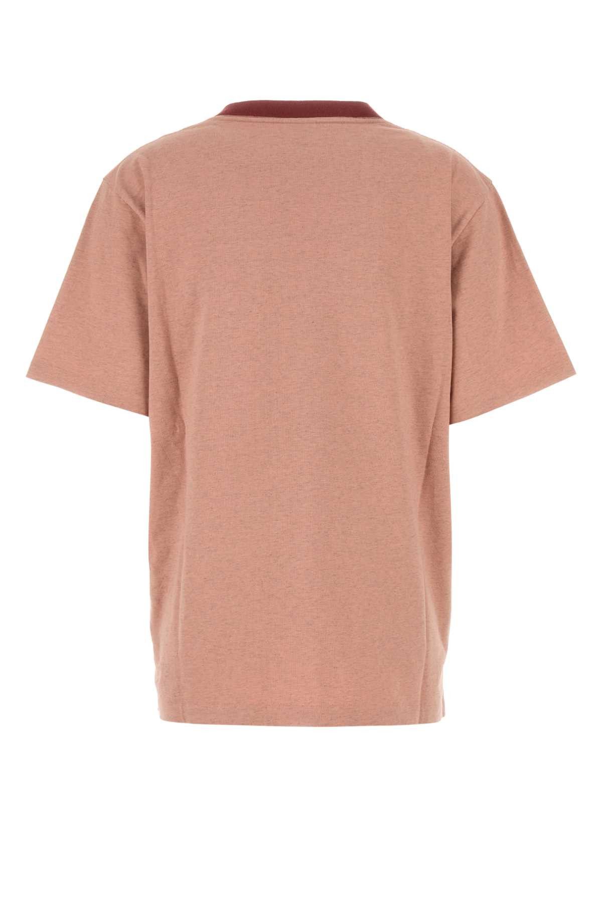 Chloe Melange Dark Pink Cotton T-Shirt Size XS / US 0-2 / IT 36-38 - 2 Thumbnail