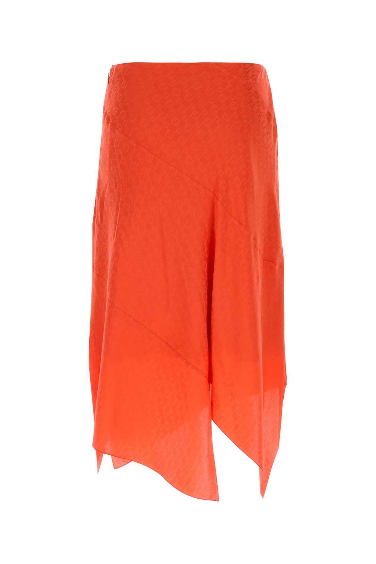 Fendi Coral Silk Skirt Size 27" / US 4 / IT 40 - 2 Thumbnail
