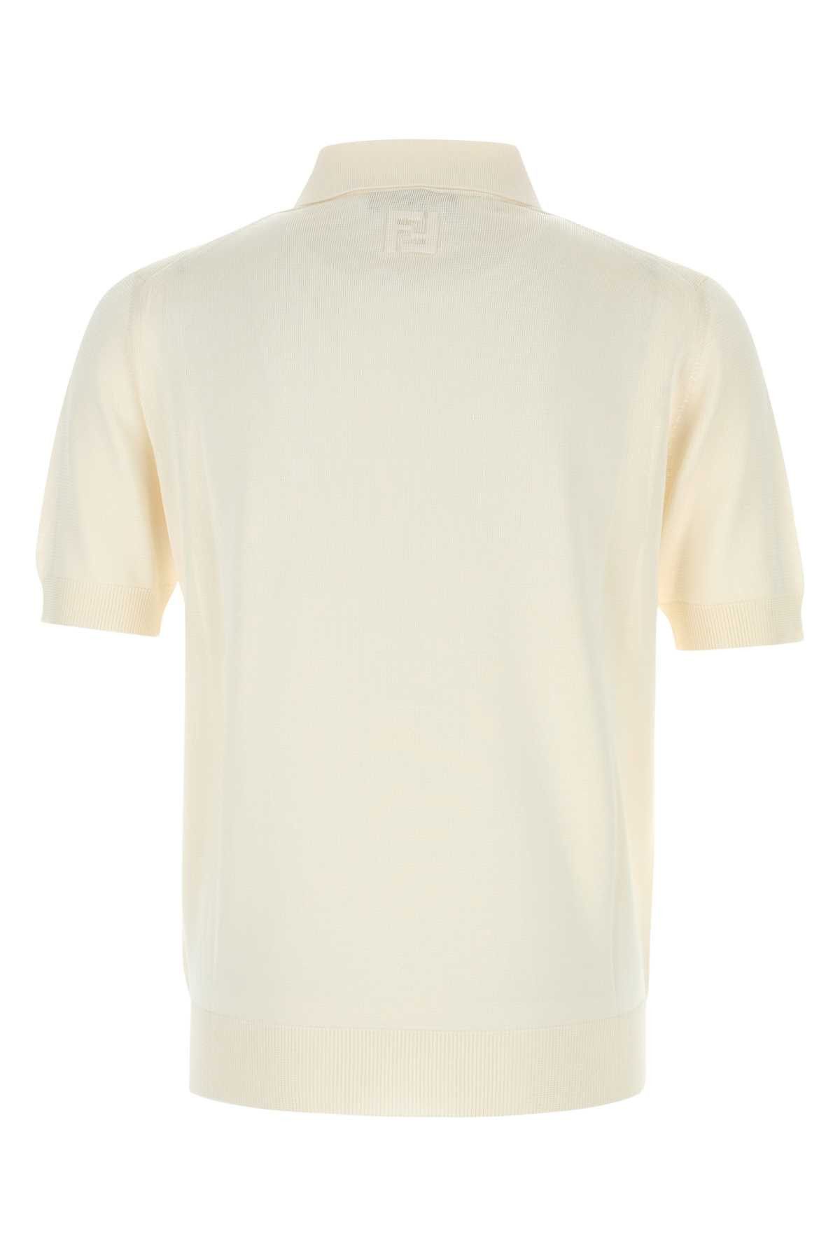 Fendi Ivory Viscose Polo Shirt Size US L / EU 52-54 / 3 - 2 Thumbnail