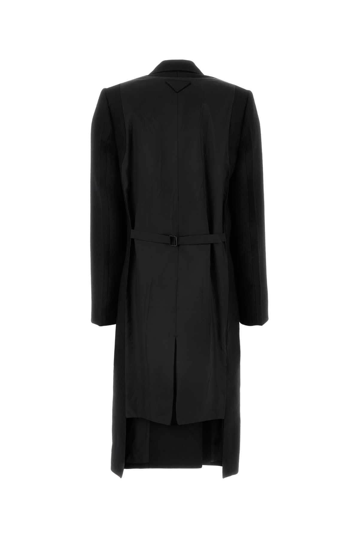 Prada Black Wool Coat Size S / US 4 / IT 40 - 2 Thumbnail