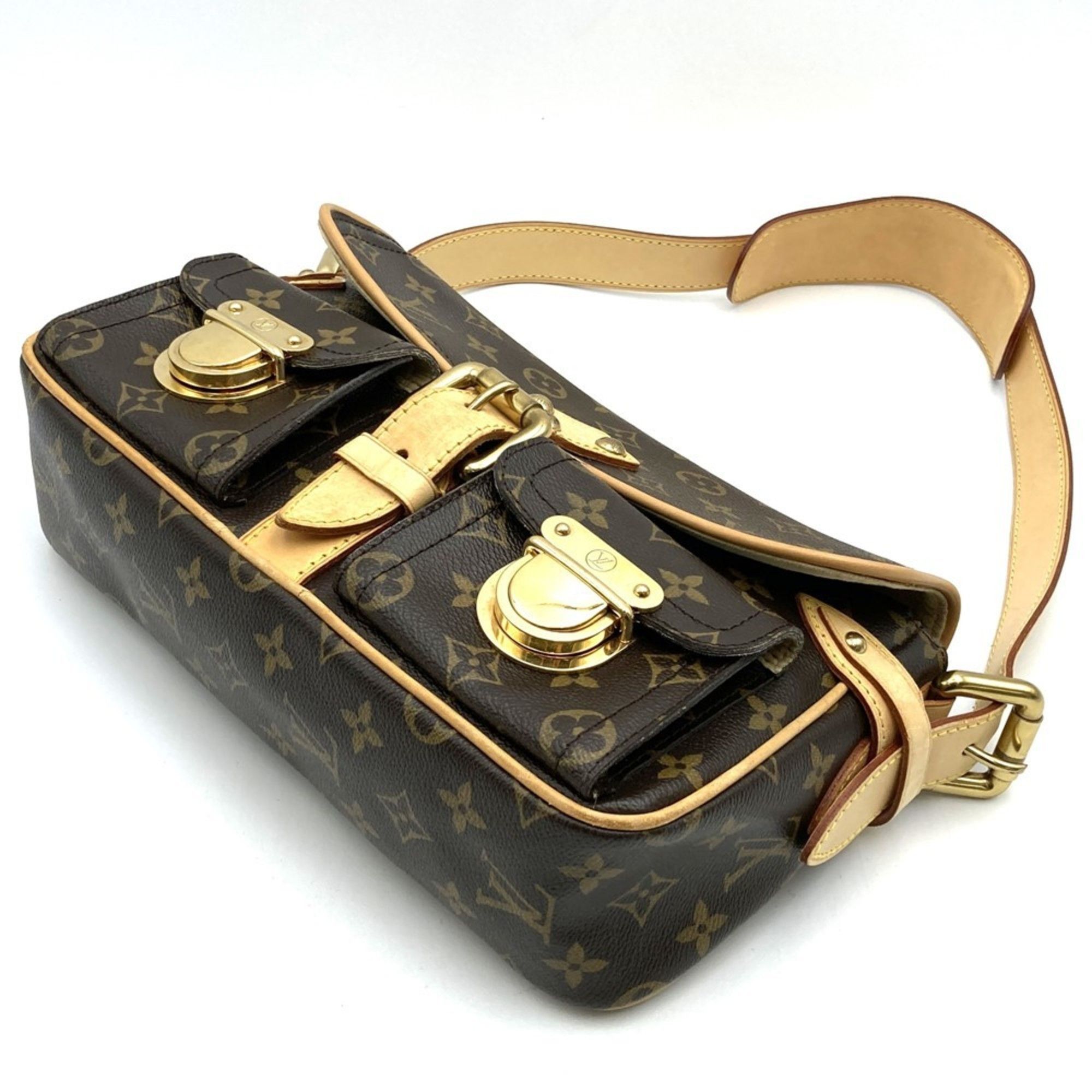Louis Vuitton LOUIS VUITTON M40027 Hudson PM Shoulder Bag, Brown, Monogram, for Men and Women Size ONE SIZE - 3 Thumbnail