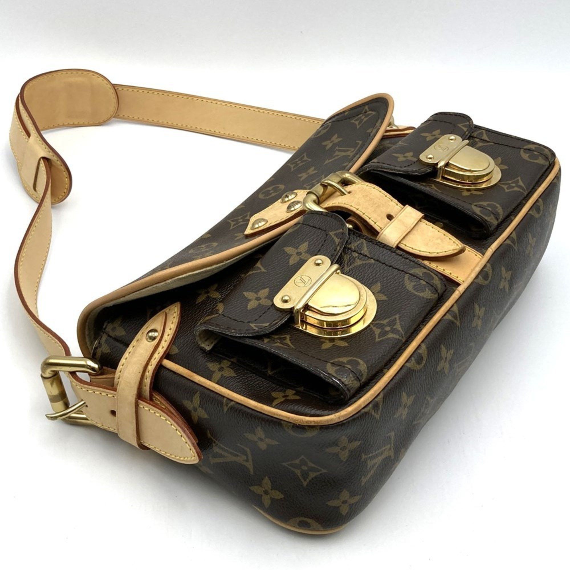 Louis Vuitton LOUIS VUITTON M40027 Hudson PM Shoulder Bag, Brown, Monogram, for Men and Women Size ONE SIZE - 4 Thumbnail