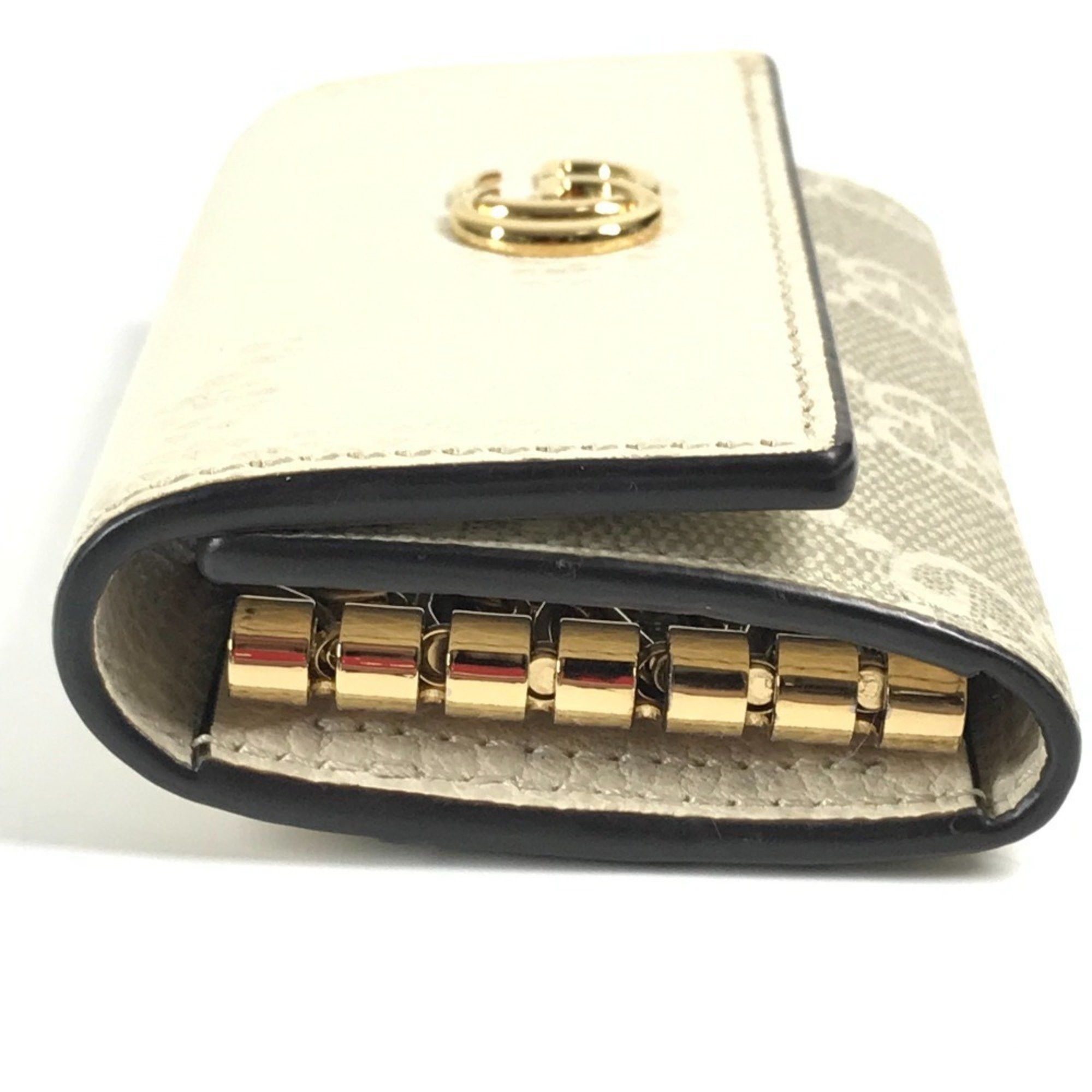Gucci GUCCI 456118 Logo GG 6-Key Case, PVC/Leather, Unisex, Beige Size ONE SIZE - 11 Thumbnail