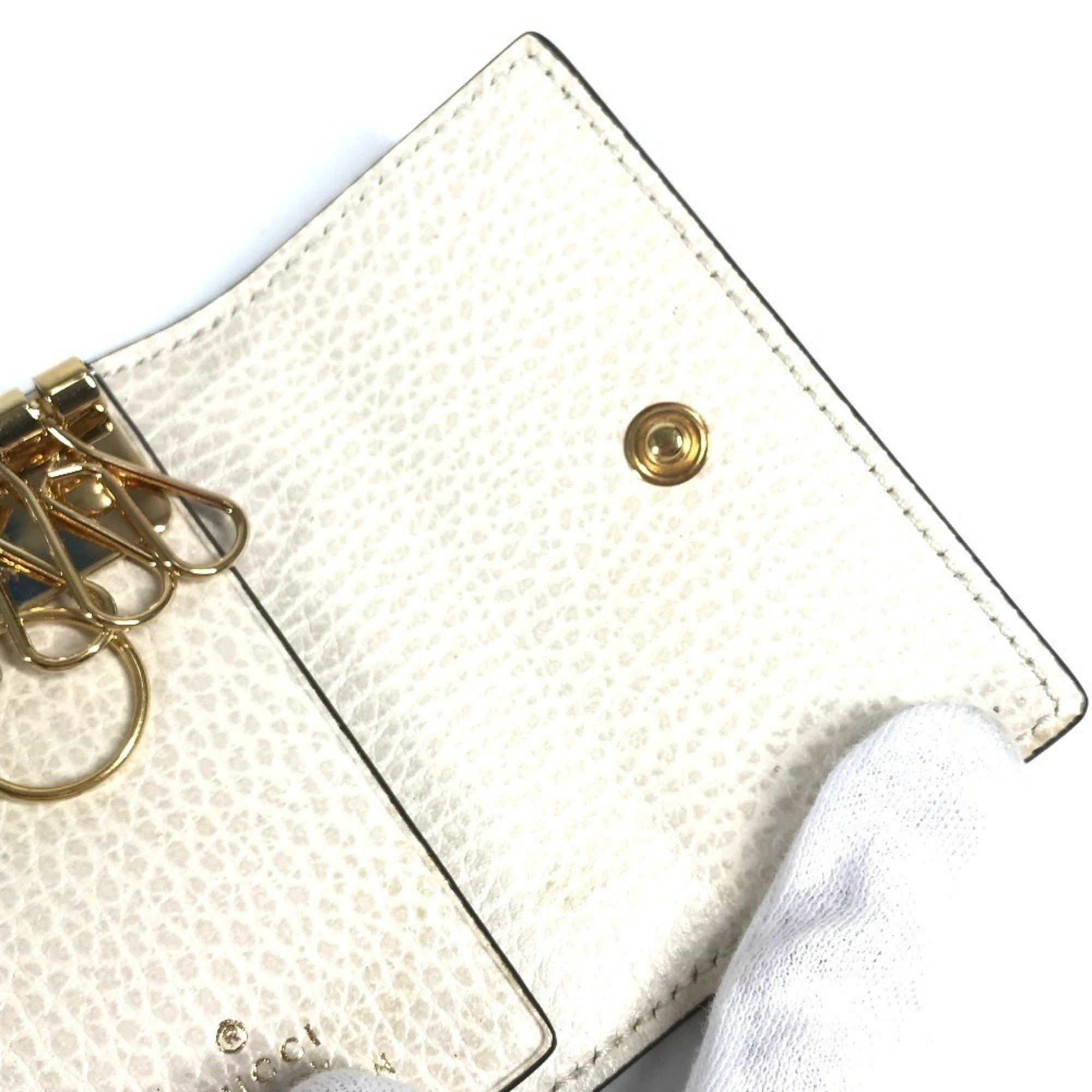 Gucci GUCCI 456118 Logo GG 6-Key Case, PVC/Leather, Unisex, Beige Size ONE SIZE - 5 Thumbnail