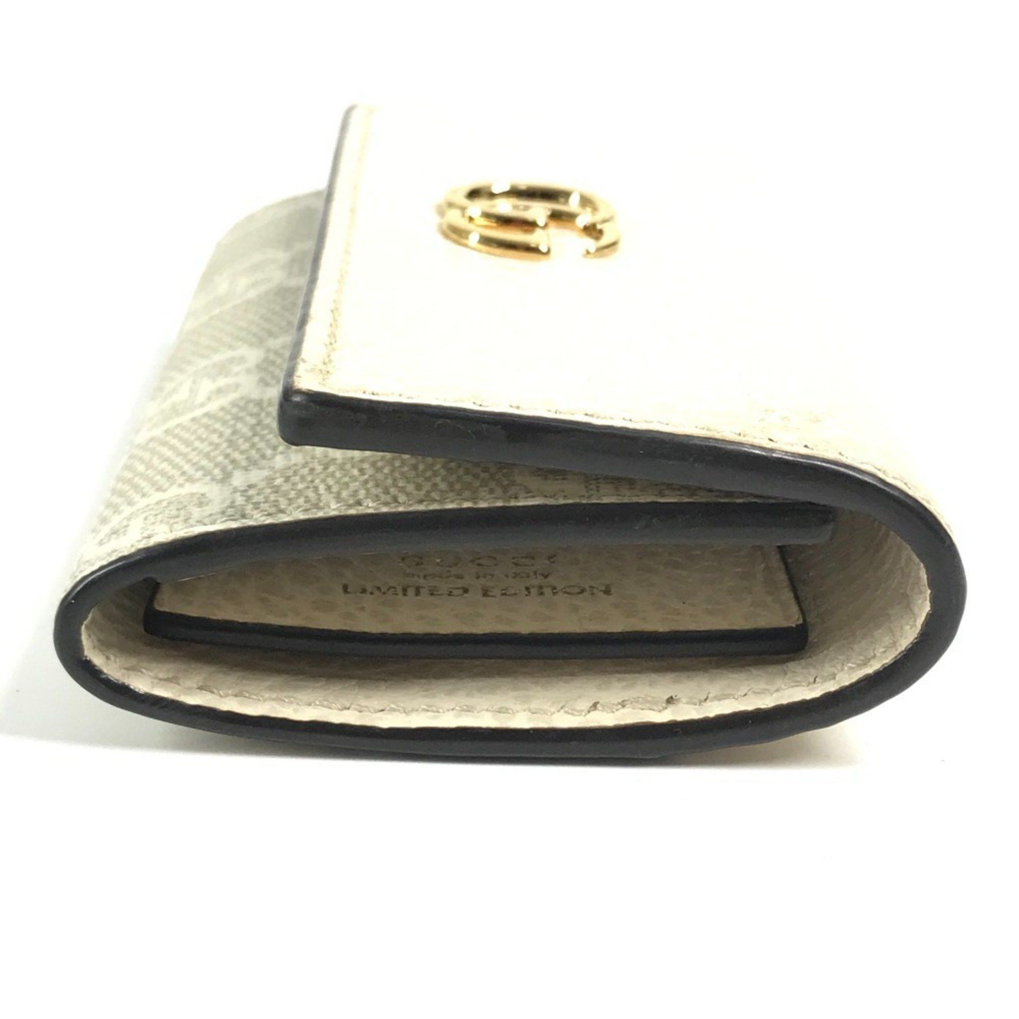 Gucci GUCCI 456118 Logo GG 6-Key Case, PVC/Leather, Unisex, Beige Size ONE SIZE - 10 Thumbnail