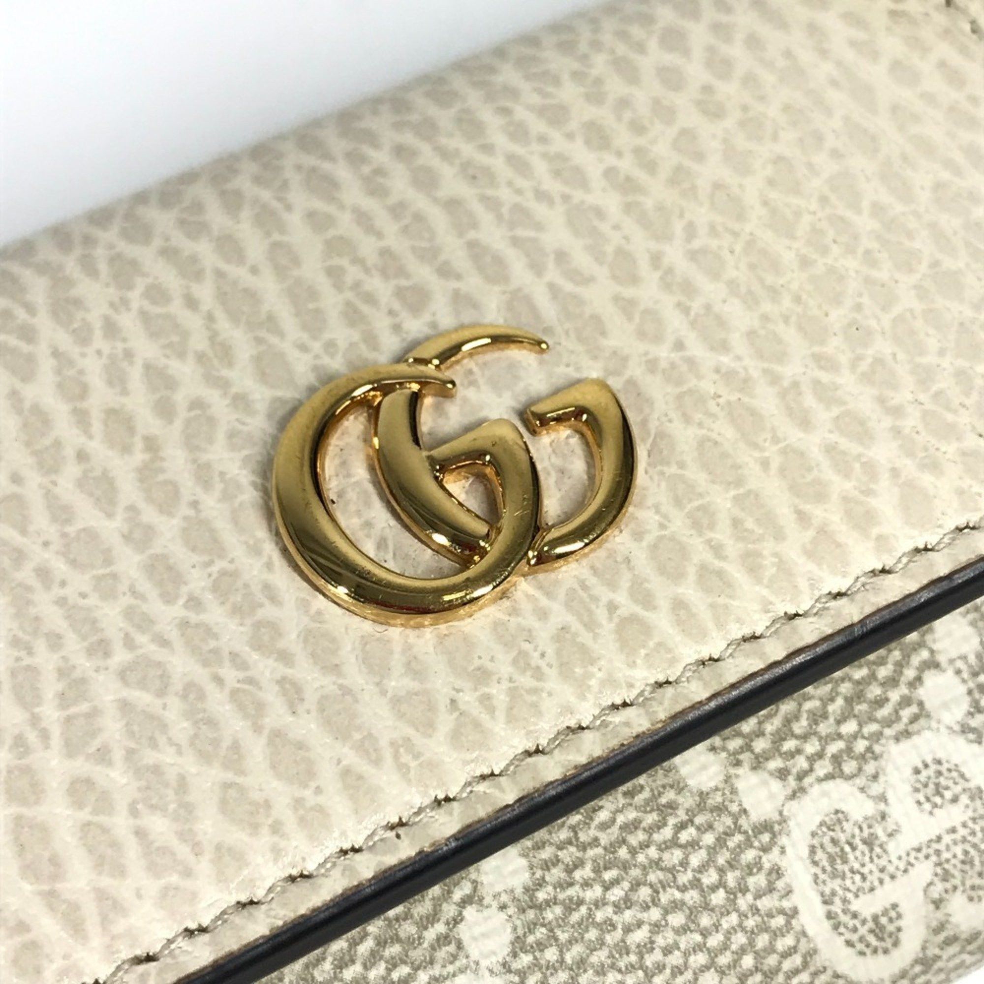 Gucci GUCCI 456118 Logo GG 6-Key Case, PVC/Leather, Unisex, Beige Size ONE SIZE - 9 Thumbnail