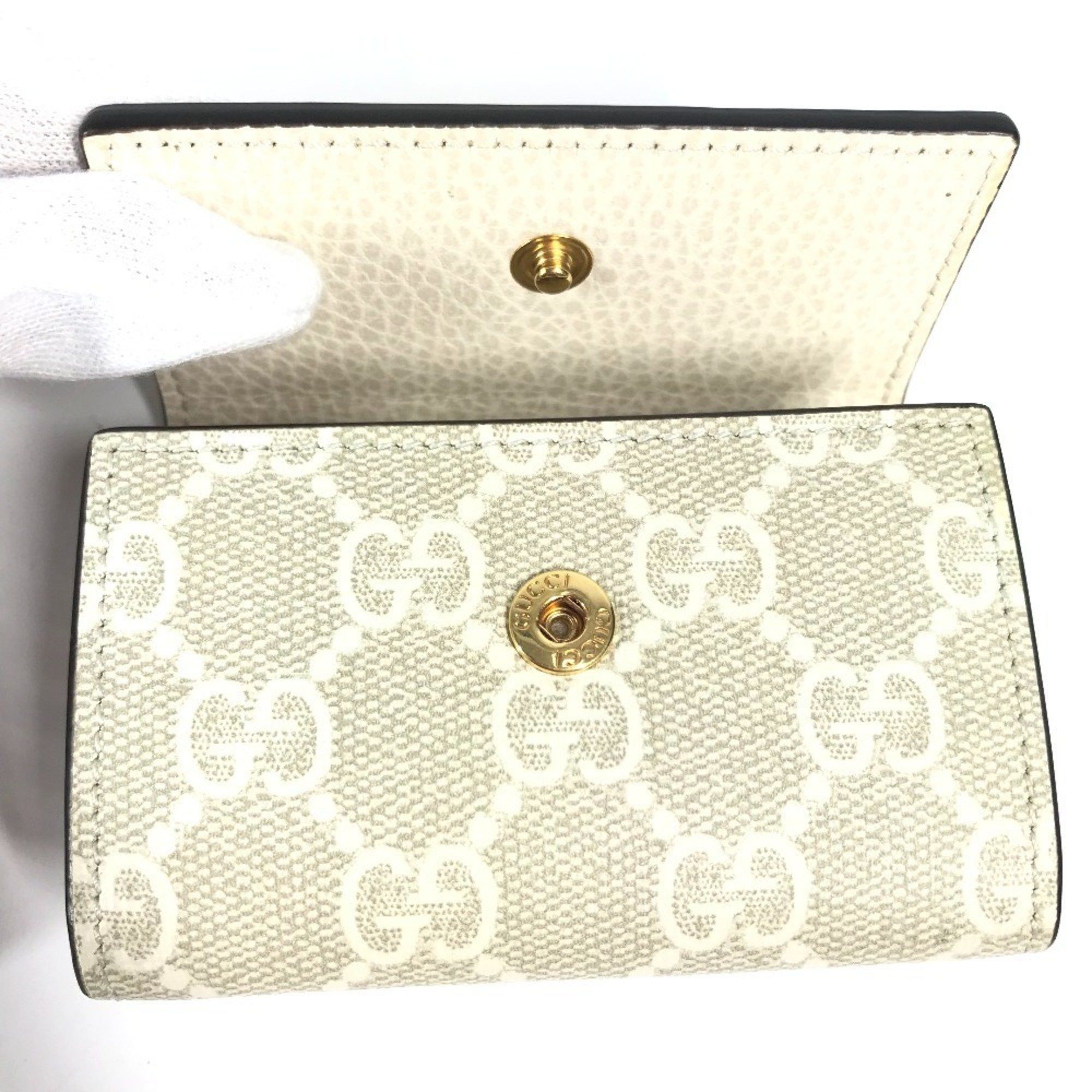 Gucci GUCCI 456118 Logo GG 6-Key Case, PVC/Leather, Unisex, Beige Size ONE SIZE - 8 Thumbnail