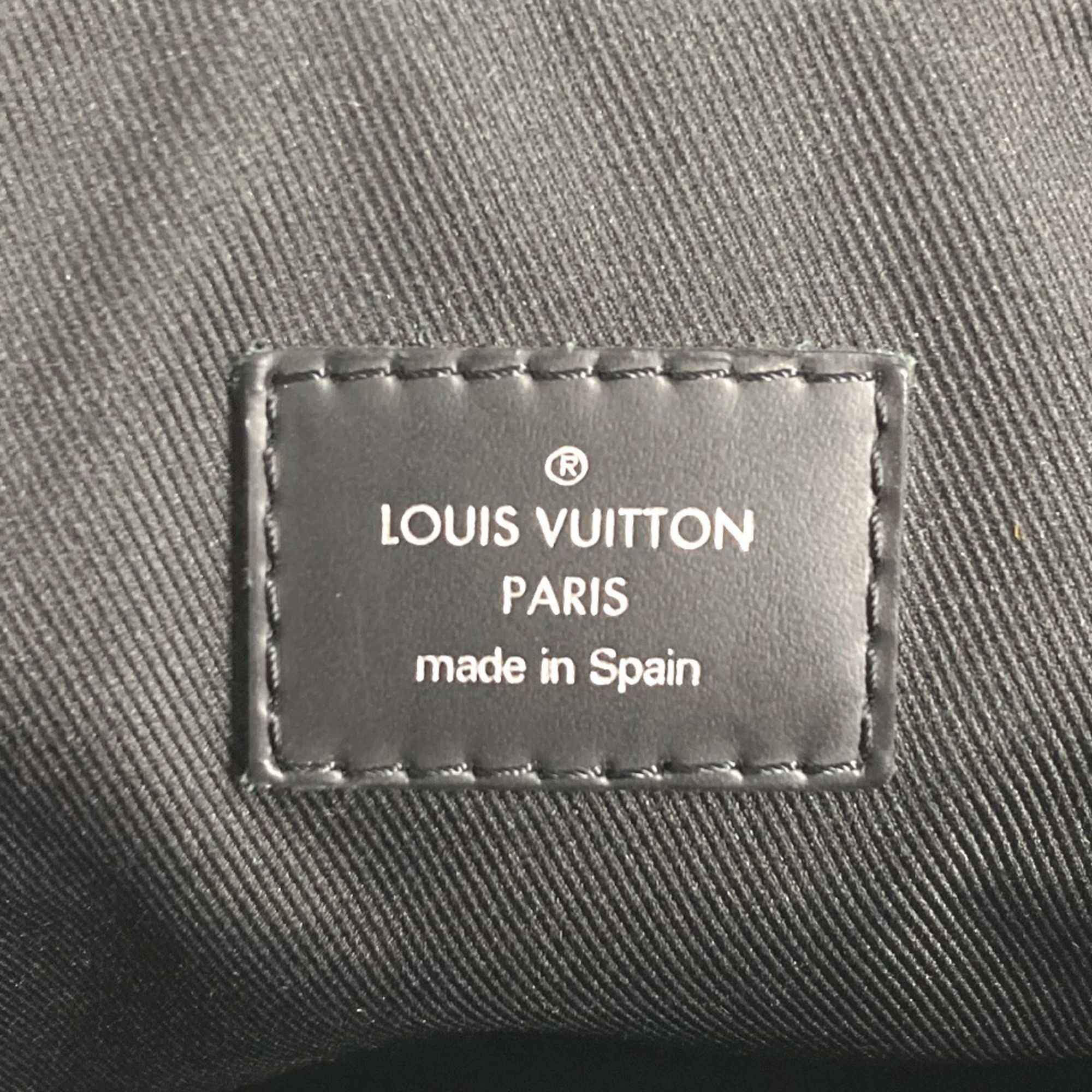 LOUIS VUITTON M46255 Monogram Eclipse District PM NV3 Flap Shoulder Bag in Canvas, Unisex, Black