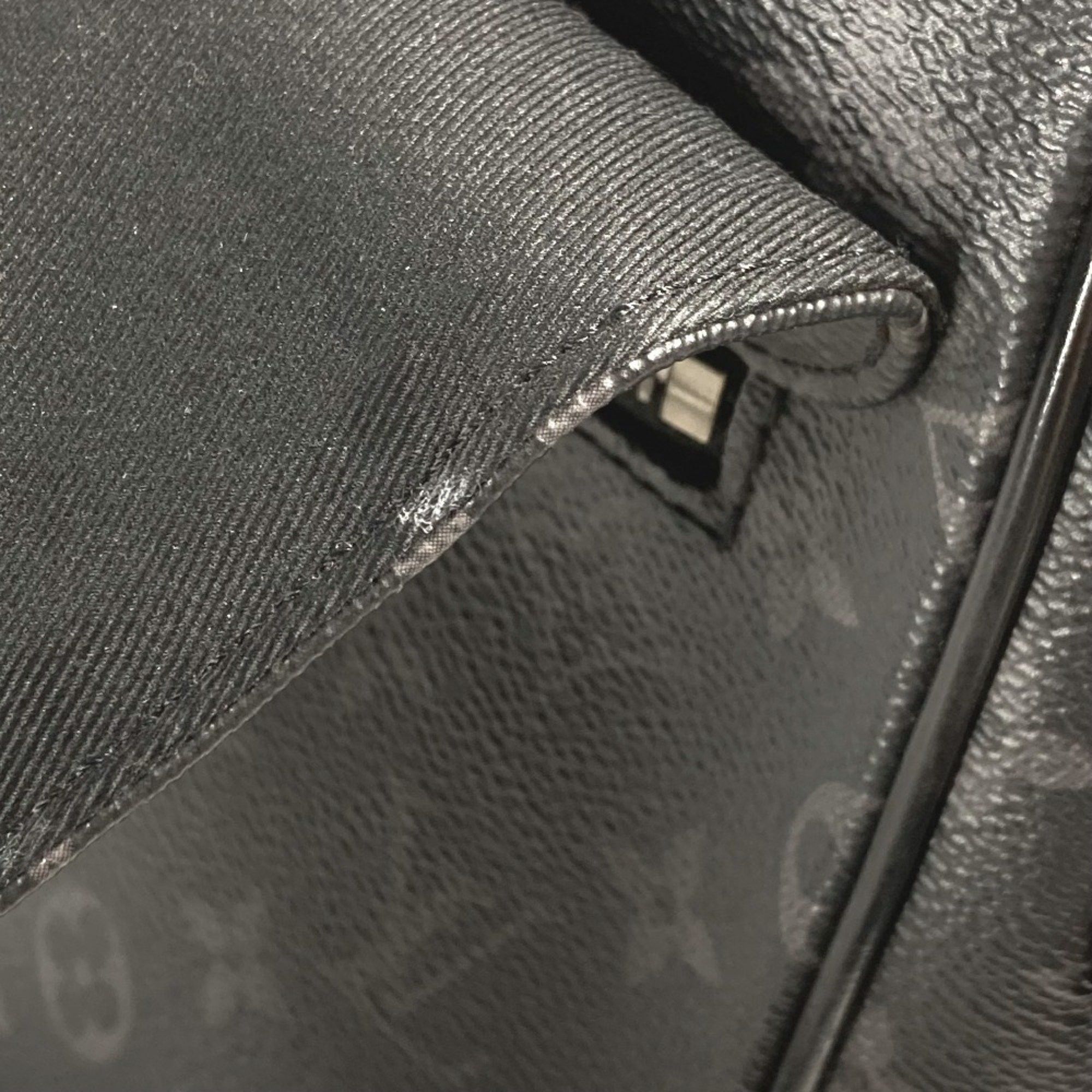 LOUIS VUITTON M46255 Monogram Eclipse District PM NV3 Flap Shoulder Bag in Canvas, Unisex, Black