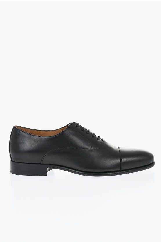 Solid Color Leather Oxford Shoes