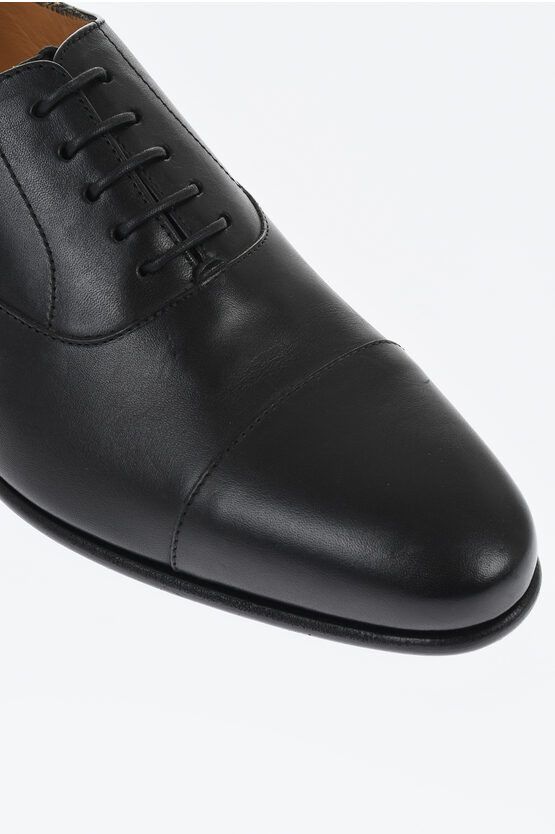 Solid Color Leather Oxford Shoes