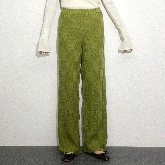 Other Other Baserange KONAK PANTS Organic Cotton Knit Pants Cotton Bottoms DUTY FREE for USA Size ONE SIZE - 3 Thumbnail