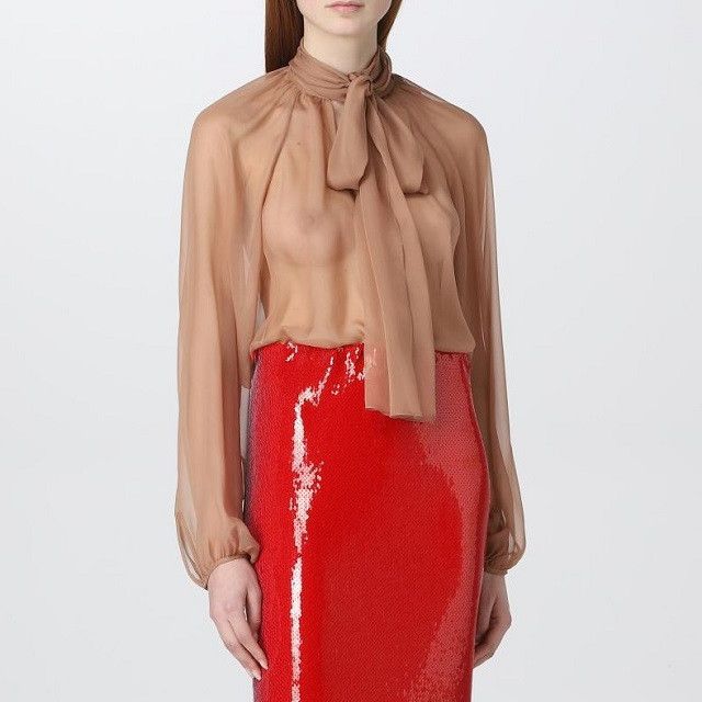 Other Other N°21 L2 BLUSA TESSUTO Silk Chiffon Blouse Others Tops 23SW-G041-5586 DUTY FREE for USA Size ONE SIZE - 3 Thumbnail