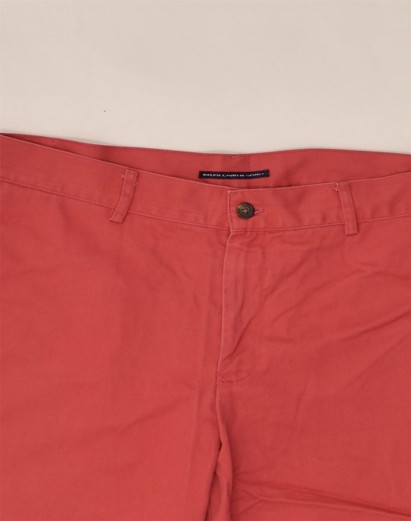 Ralph Lauren Womens Straight Capri Trousers US 12 Large W32 Red Cotton Size 30" / US 8 / IT 44 - 3 Thumbnail