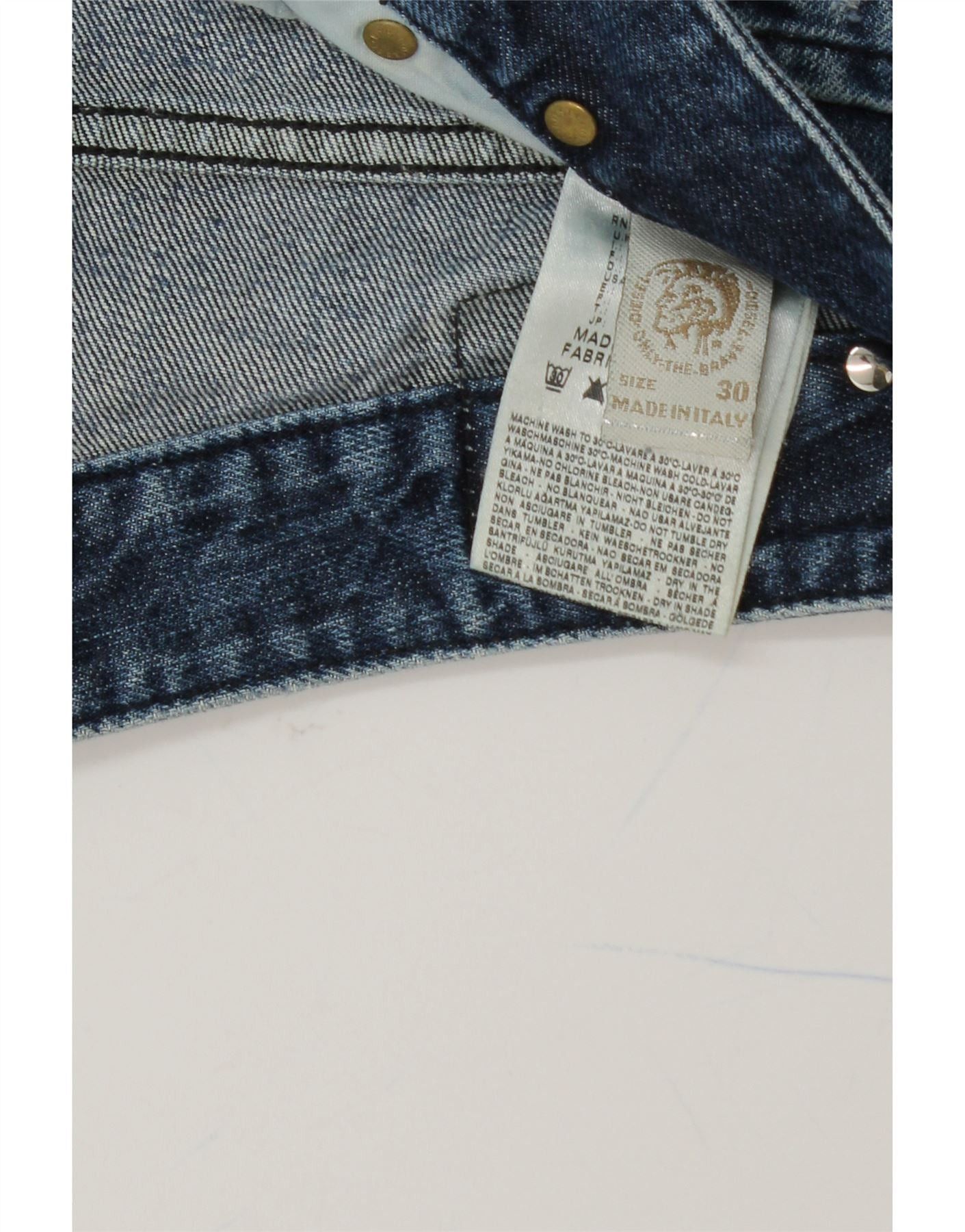 Diesel Womens Distressed Straight Jeans W30 L34 Blue Cotton Size 42" / US 20 - 3 Thumbnail