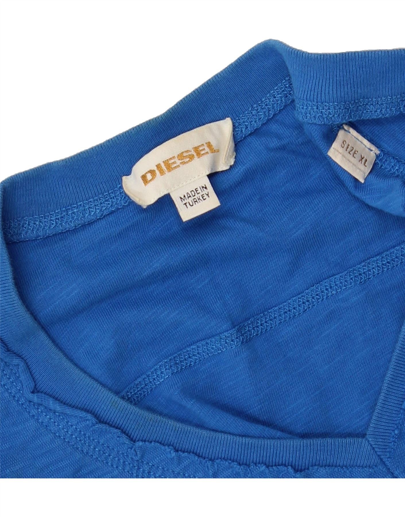 Diesel Womens T-Shirt Top UK 18 XL Blue Cotton Size L / US 10 / IT 46 - 3 Thumbnail