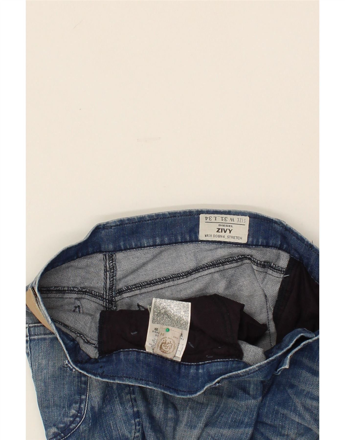 Diesel Womens Zivy Slim Jeans W31 L25 Blue Cotton Size 42" / US 20 - 4 Thumbnail